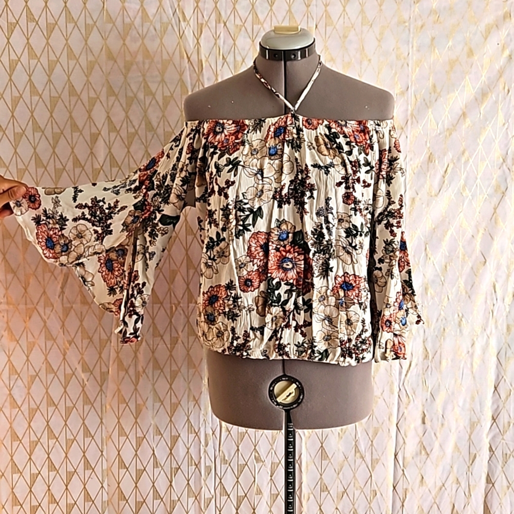 Halter Split Sleeve Top